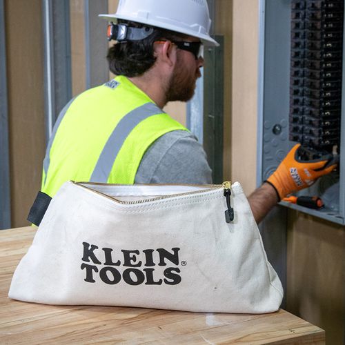 Main product image of 16" Extra-Long Canvas Tool Pouch/Zipper Bag (Natural)