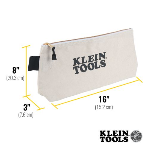 Main product image of 16" Extra-Long Canvas Tool Pouch/Zipper Bag (Natural)