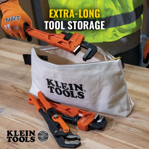 Main product image of 16" Extra-Long Canvas Tool Pouch/Zipper Bag (Natural)
