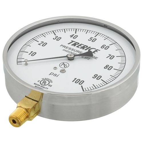 Main product image of 620B, 4-1/2" Pressure Gauge with Lower Mount (0-100 PSI)