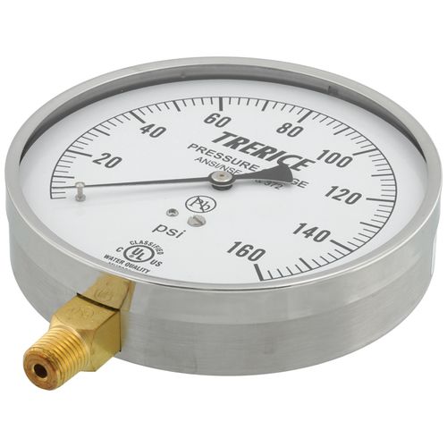 Main product image of 620B, 4-1/2" Pressure Gauge with Lower Mount (0-160 PSI)