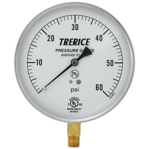Main product image of 620B, 4-1/2" Pressure Gauge with Lower Mount (0-60 PSI)