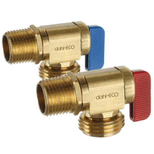 1/2" Female Sweat or 1/2" MIP x Male Hose, Angle Hose/Boiler Drain Valve, LF, Brass (Pkg of 2)