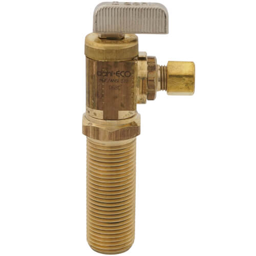 Main product image of 1/2" Female Solder Longshank x 1/4" OD Compression Angle Icemaker Valve (Rough Brass)