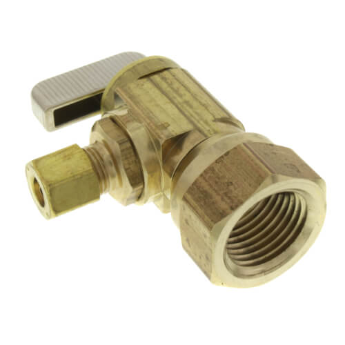 1/2" FIP x 1/4" OD Compression Angle Stop Valve, Lead Free (Rough Brass)