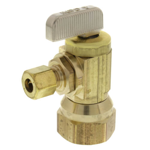 1/2" FIP x 1/4" OD Compression Angle Stop Valve, Lead Free (Rough Brass)