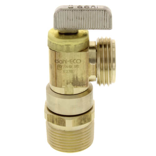 3/4" MIP x Male Hose Mini-Ball Hose Valve, LF (Brass)