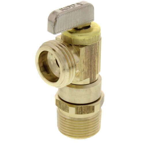 3/4" MIP x Male Hose Mini-Ball Hose Valve, LF (Brass)