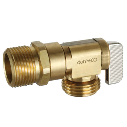 3/4" MIP x Male Hose Mini-Ball Hose Valve, LF (Brass)