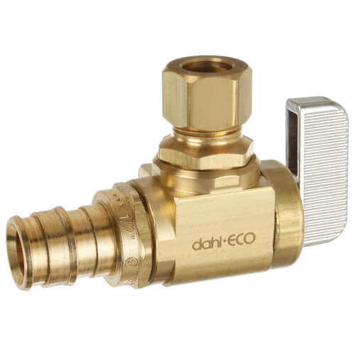 Main product image of 1/2" Expansion PEX Full-Port Angle Stop Valve, Lead Free (Rough Brass)