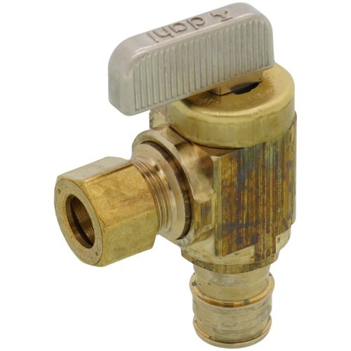 Main product image of 1/2" Expansion PEX Full-Port Angle Stop Valve, Lead Free (Rough Brass)