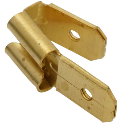 Main product image of 1/4" Non-Insulated Tab Adapter, 1 Female, 2 Male Stacked, (Pack of 16)