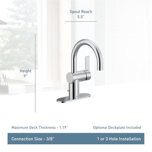 Main product image of Cia 1 Handle High Arc Bathroom Faucet (Chrome), 6221