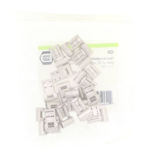 Main product image of Non-Insulated Female Flag Slip-On Terminal, 12-10 AWG, Tab Size .250 (20 Pack)