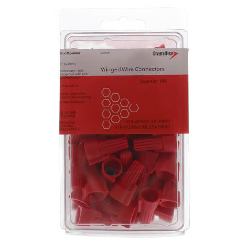 Main product image of Red Winged Wire Connectors, Size 86 (Pack of 100)