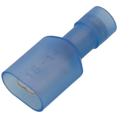 Fully Insulated Male Slip-On Solderless Terminal, 16-14 AWG, Tab Size .25 (50-Pack)