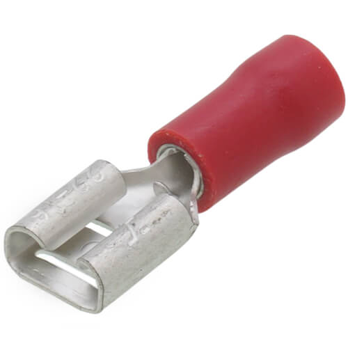 Insulated Female Slip-On Solderless Terminal, 22-18 AWG, Tab Size .25 (22 Pack)