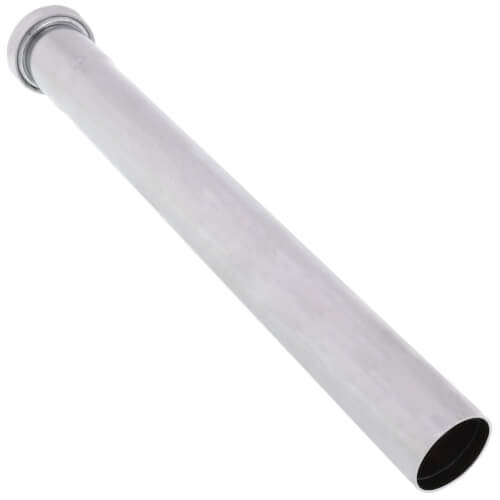 Main product image of 1-1/4" x 12", 17 Gauge, Slip Joint Extension Tube w/ Nuts and Washers (Chrome Plated)