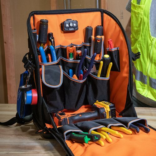 Main product image of Tradesman Pro Tool Station Tool Bag Backpack, 27 Pockets