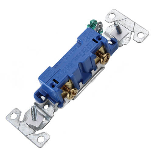 1P, 1/2 HP White Toggle Switch, 15A (120V)