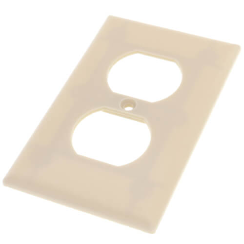 Main product image of Duplex receptacle cover with 1/2" mounting screws (Ivory)
