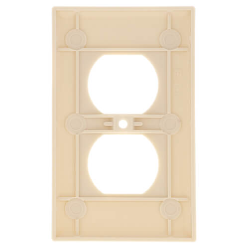 Main product image of Duplex receptacle cover with 1/2" mounting screws (Ivory)
