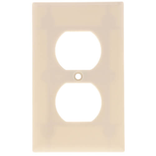 Main product image of Duplex receptacle cover with 1/2" mounting screws (Ivory)
