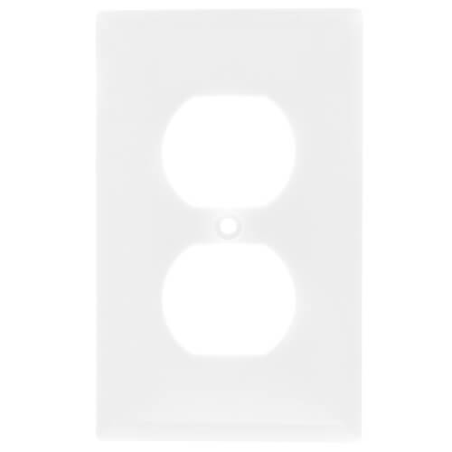 Duplex receptacle cover with 1/2" mounting screws (White)