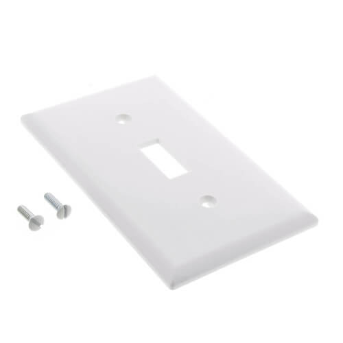 Main product image of Single Toggle Cover w/ 1/2" Mounting Screws (White)