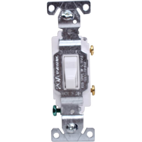 Main product image of 1P, 1 HP White Toggle Switch, 20A (120V)