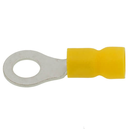 Main product image of Insulated Solderless Closed Ring Terminal, 12-10 AWG, 1/4" Stud (50 Pack)