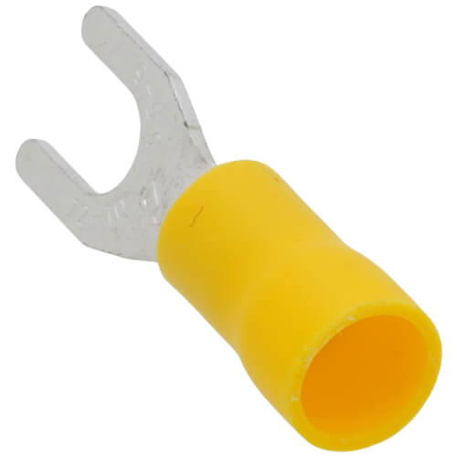 Main product image of Insulated Spades Solderless Terminals, 12-10 AWG, Stud #10 (50-Pack)