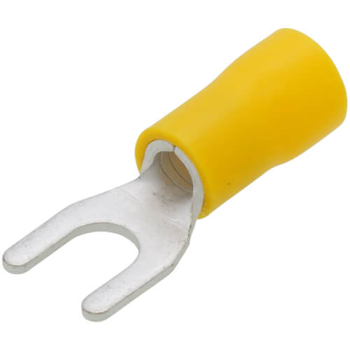 Main product image of Insulated Spades Solderless Terminals, 12-10 AWG, Stud #10 (50-Pack)
