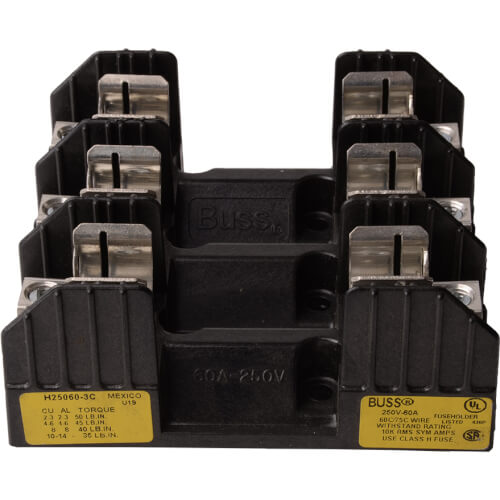 Main product image of 60 Amp 3P Class H Fuseblock (250V)