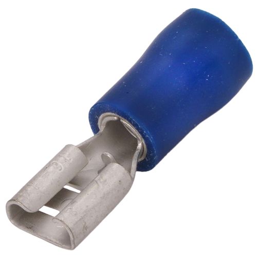 Insulated Female Slip-On Solderless Terminal, 16-14 AWG, Tab Size .187 (50 Pack)
