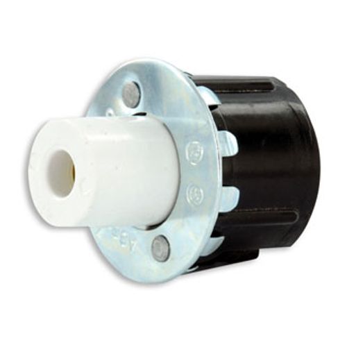 Main product image of Slimline Base, Single Pin, Standard Fluorescent Lampholder, Snap-in, Plunger, Quickwire 18awg Solid Or Str Tinned (White)
