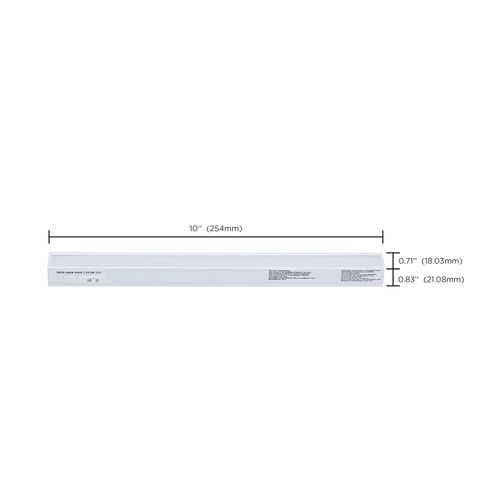 Main product image of 4W 10" LED Under Cabinet, 30K/40K/50K CCT Selectable, White Finish 120V
