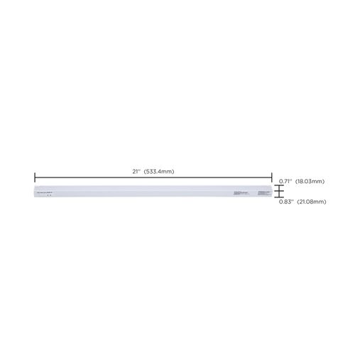 Main product image of 8W 21" LED Under Cabinet, 30K/40K/50K CCT Selectable, White Finish, 120V