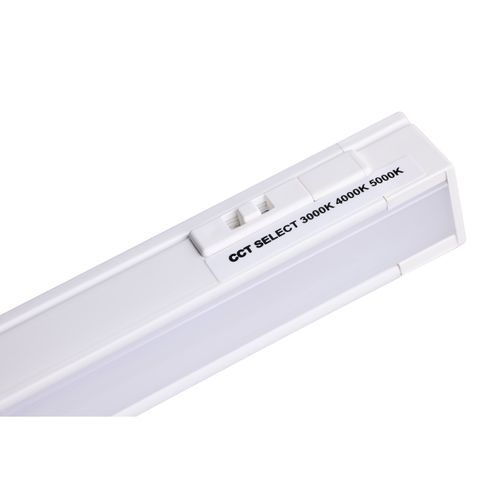 Main product image of 10W 30" LED Under Cabinet, 30K/40K/50K CCT Selectable, White Finish, 120V