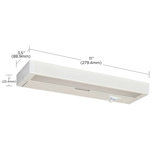 Main product image of 6.5 Watt 11 Inch LED White Under Cabinet Light CCT Selectable 40000 Hours