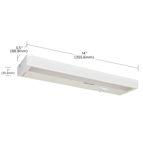 Main product image of 9 Watt 14 Inch LED White Under Cabinet Light CCT Selectable 40000 Hours