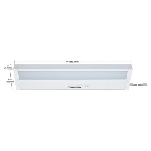 Main product image of 14" LED SMART Starfish RGB and Tunable White Under Cabinet Light White Finish