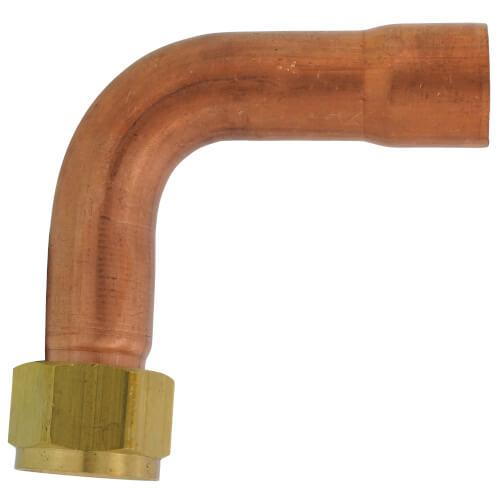 Main product image of 3/4" FIP Swivel × 3/4" Female Sweat Water Heater Connector Elbow, Lead Free (3" x 3")