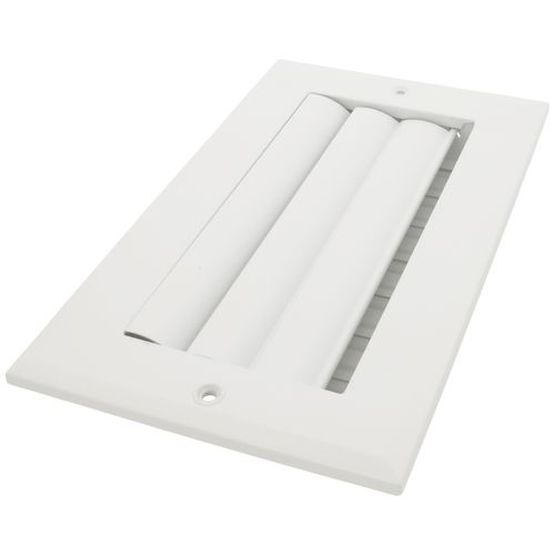 Main product image of 8" x 4" Aluminum Curved-blade Adjustable Register 1-way (White)