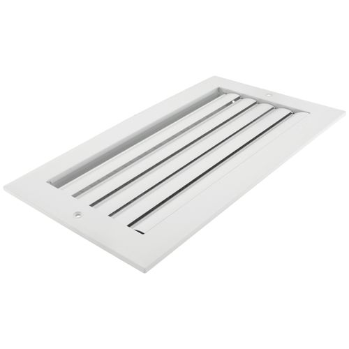 Main product image of 12" x 6" Aluminum Curved-blade Adjustable Register 1-way (White)