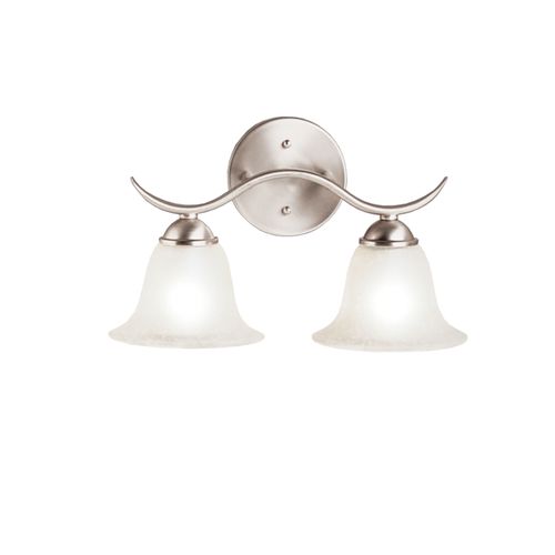 Main product image of Dover 14" 2 Light Vanity Light w/ Etched Seeded Glass (Brushed Nickel)