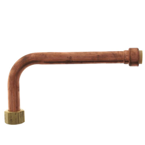 Main product image of 1/2" Female Swivel Copper Tub/Shower Elbow (6" x 3-1/2")