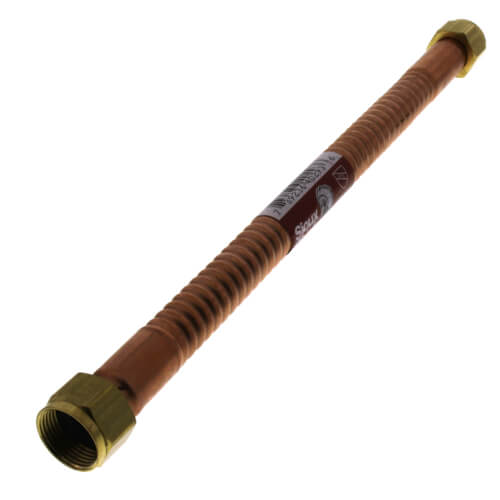 3/4" FIP Swivel Straight Corrugated Hose Water Heater Connector (15" Length)