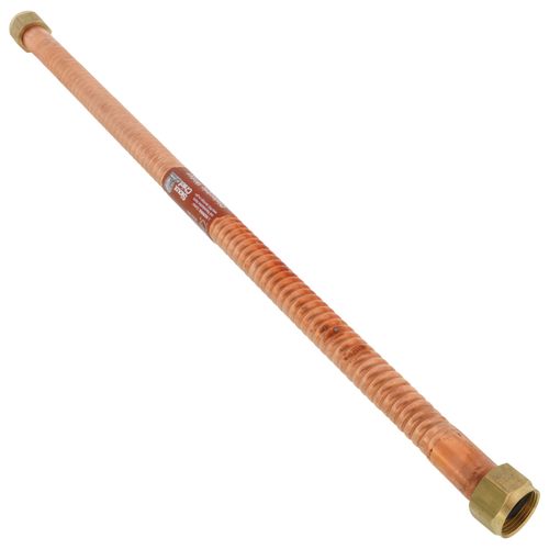 Main product image of 3/4" FIP x 3/4" FIP Swivel Straight Corrugated Hose Water Heater Connector (24" Length)