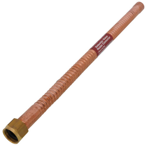 Main product image of 3/4" FIP Swivel x 3/4" Female Sweat Straight Corrugated Hose Water Heater Connector (18" Length)
